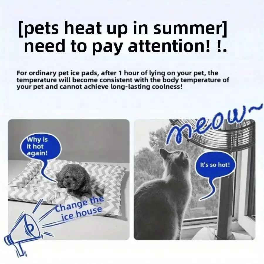 Cooling Pet Bed — Summer Ice House for Cats & Dogs