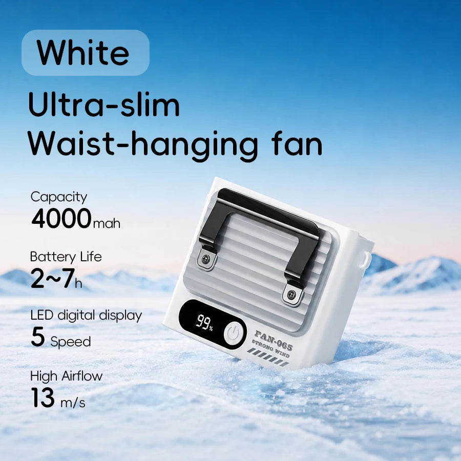 Kinscoter Waist Fan — 4000mAh Portable Bladeless Cooling Fan