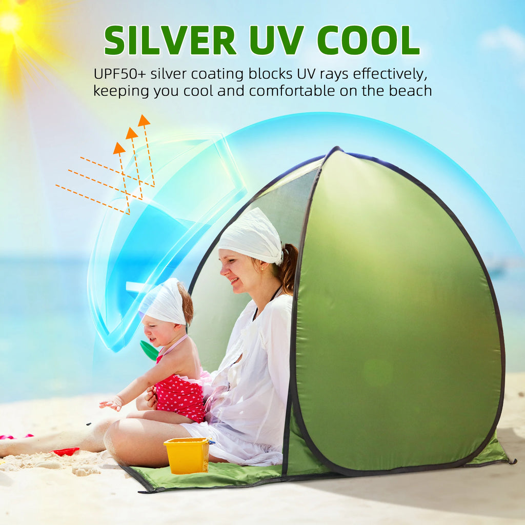 Pop-Up Beach Tent — Instant UV Shade Shelter