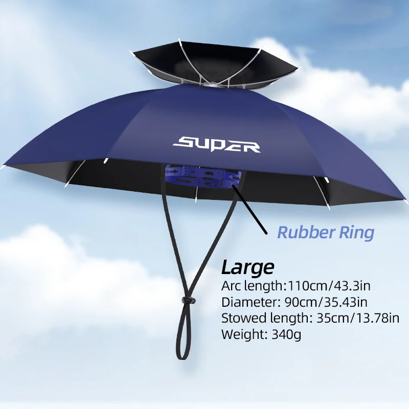 Hands-Free Umbrella Hat — UPF 50+ Sun Protection