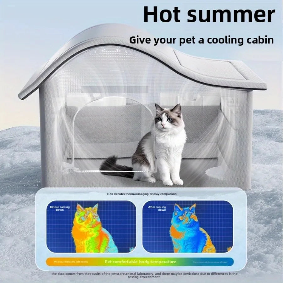Cooling Pet Bed — Summer Ice House for Cats & Dogs