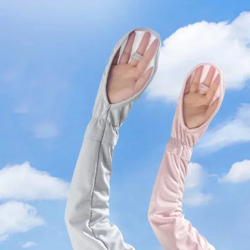 UV Protection Arm Sleeves — Cooling Ice Silk for Sun Protection