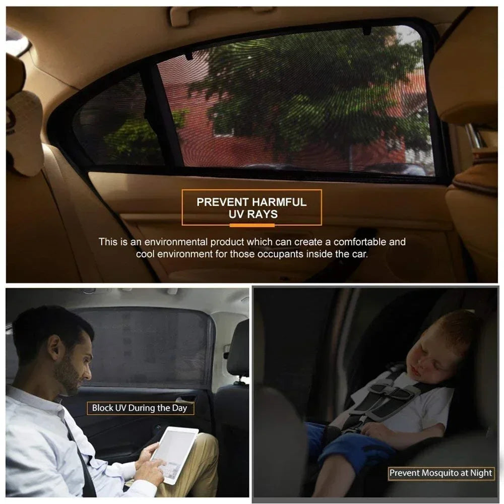 Premium Mosquito Net Window Screen — UV Protection for Front & Rear Windows