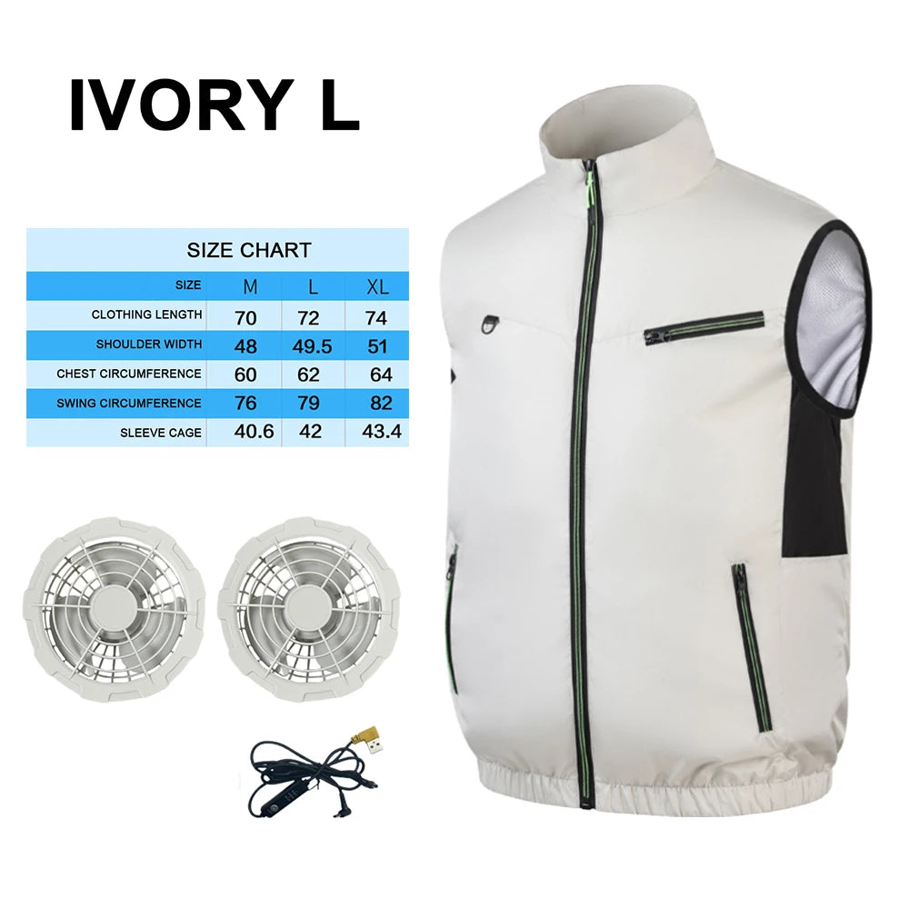 APWIKOGER Cooling Vest — 3-Speed Ice Fan Vest