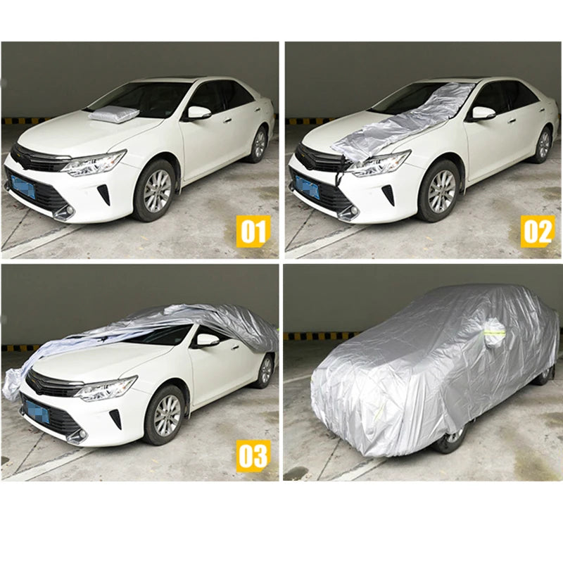 JIUWAN Universal Car Cover — Sun, Snow & Dust Protection
