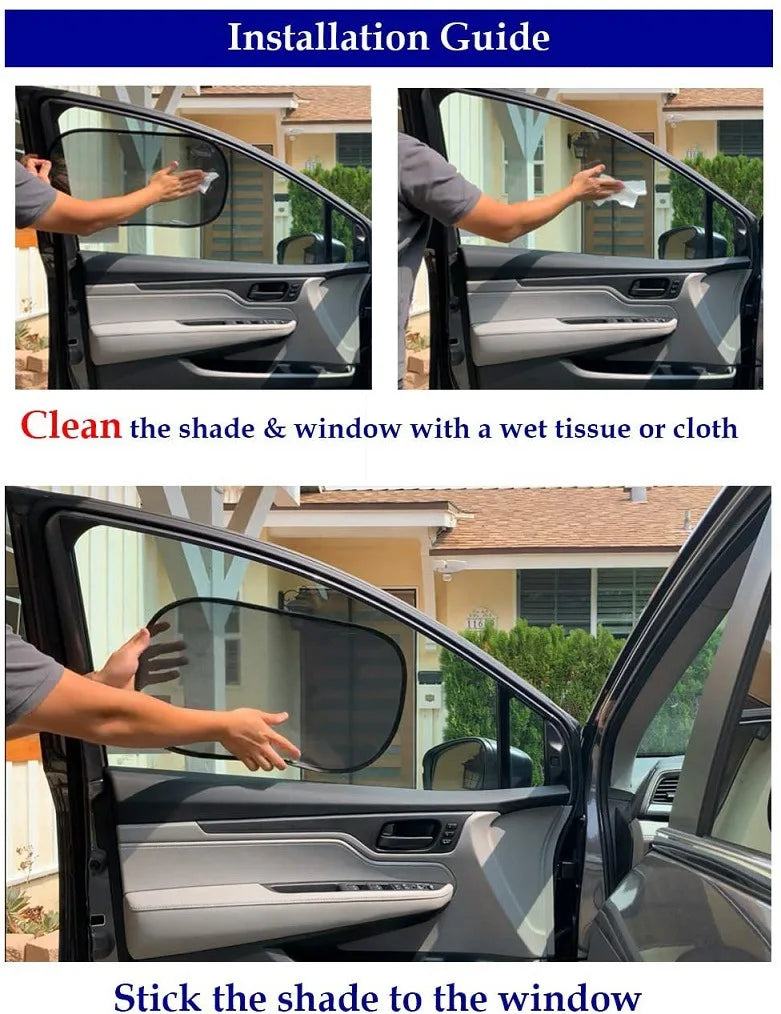 2PCS Car Side Window Sunshade — UV Protection for Baby & Pets