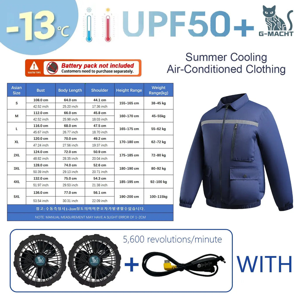 G-MACHT 4-Fan Cooling Jacket — Ultralight Air Conditioning Wear