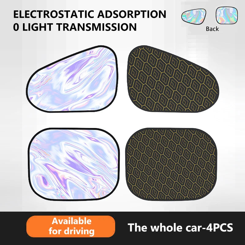 SEAMETAL Electrostatic Side Window Sunshade — 4-Layer UV Blocker