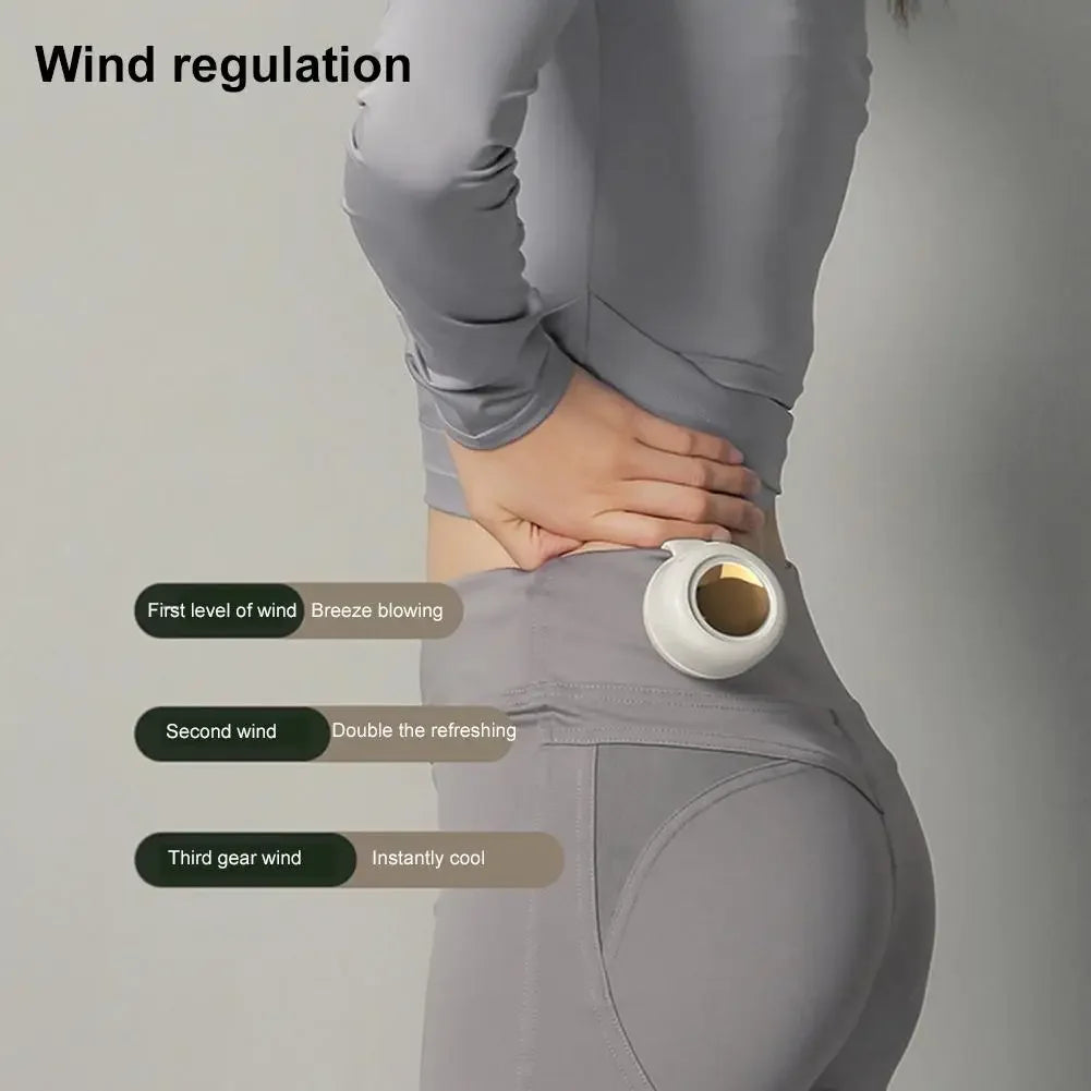 360° Silent Waist Fan — 60-Blade Bladeless Cooling