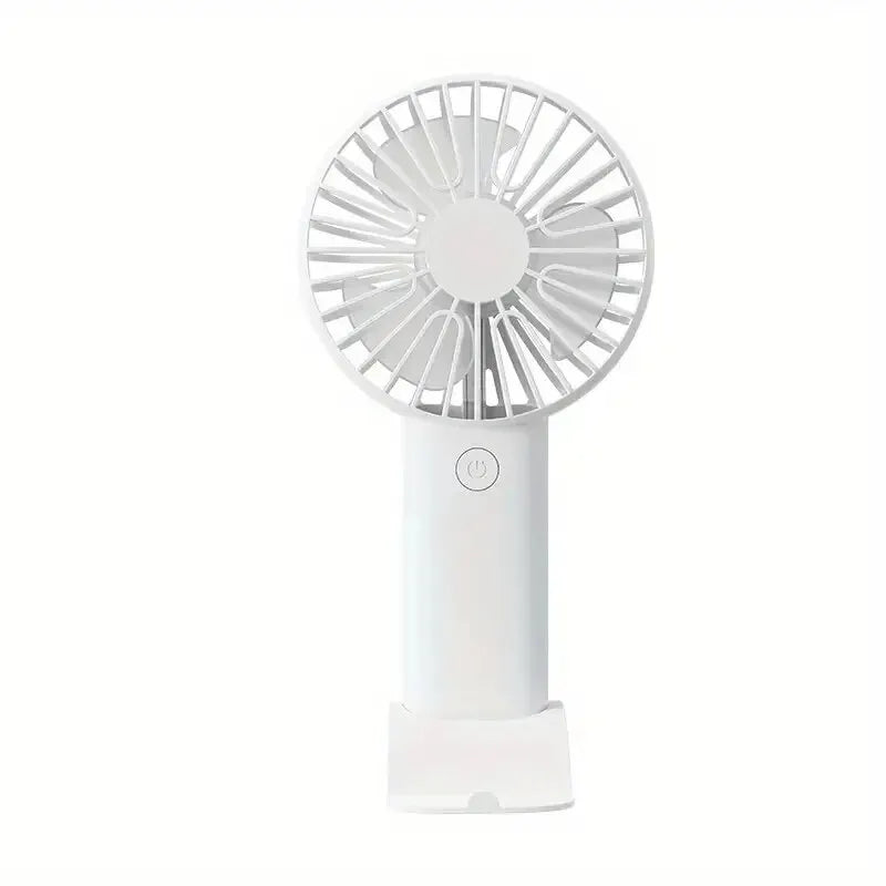 Mini USB Fan with Phone Holder — Handheld & Desktop 3-in-1