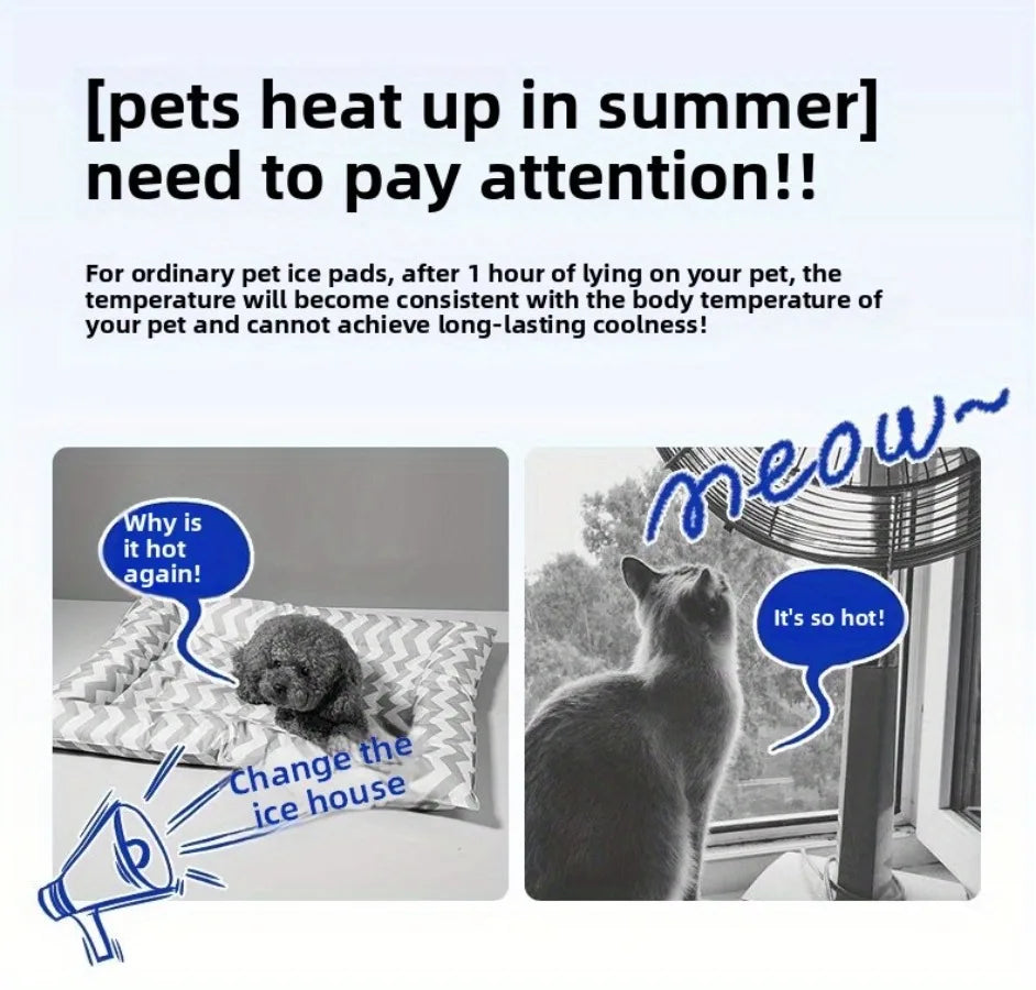 Cooling Pet Bed — Summer Ice House for Cats & Dogs