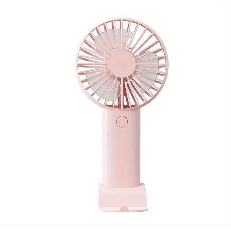 Mini USB Fan with Phone Holder — Handheld & Desktop 3-in-1
