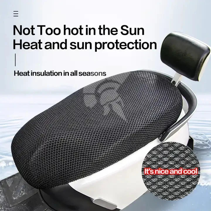 3D Mesh Motorcycle Seat Cover — Breathable Anti-Slip Cushion
