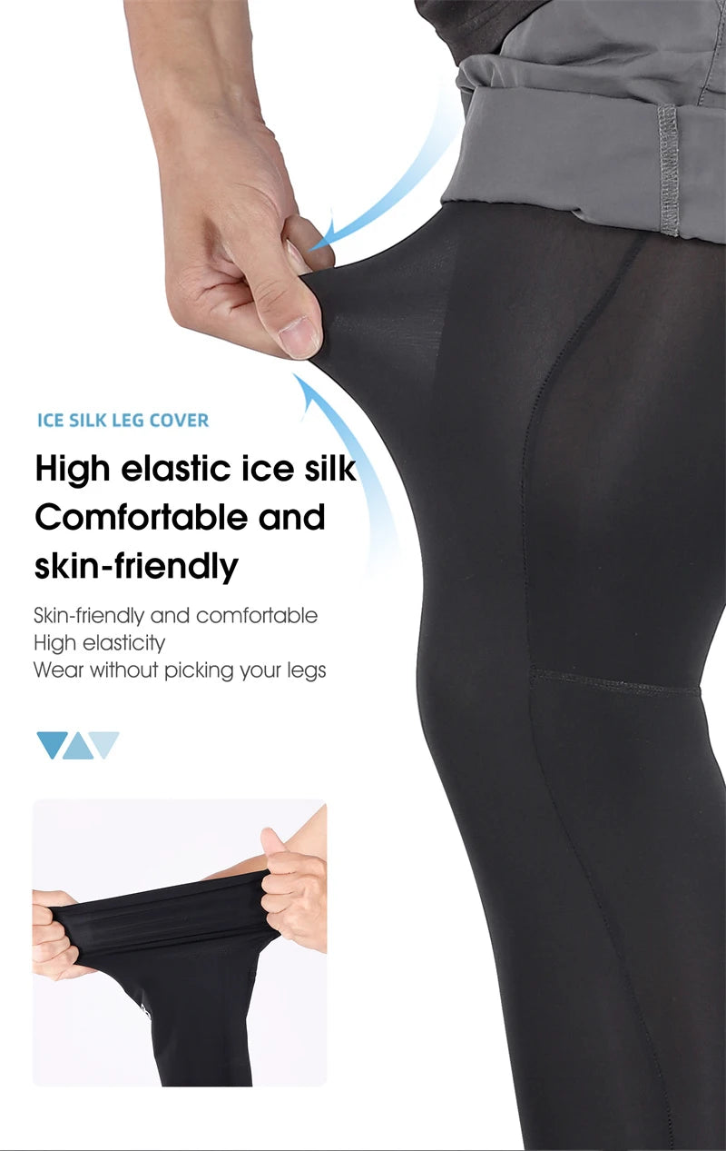 West Biking Ice Silk Compression Leg Sleeves — UV Protection