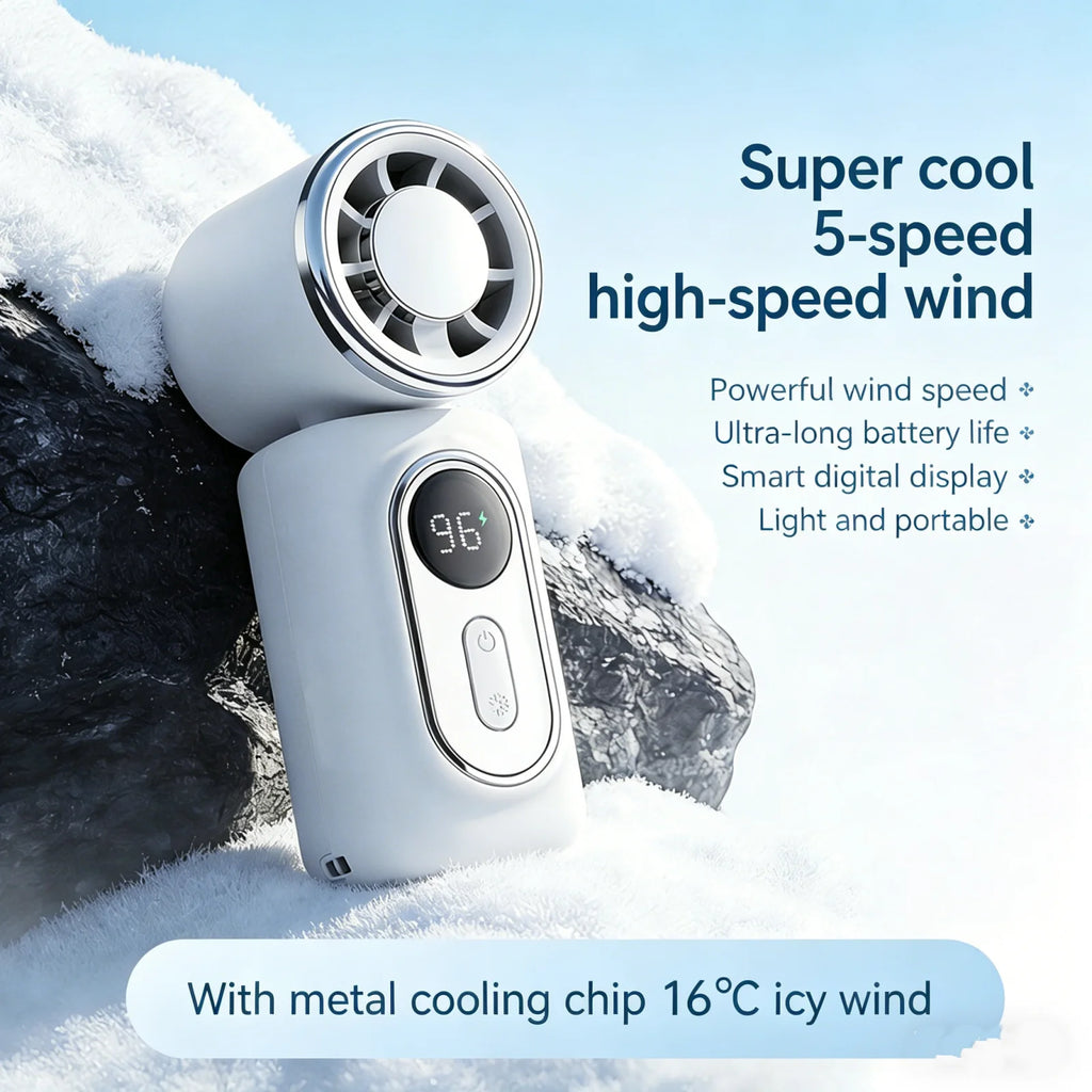 Portable Mini Clip Fan — Handheld & Umbrella-Mount Cooling