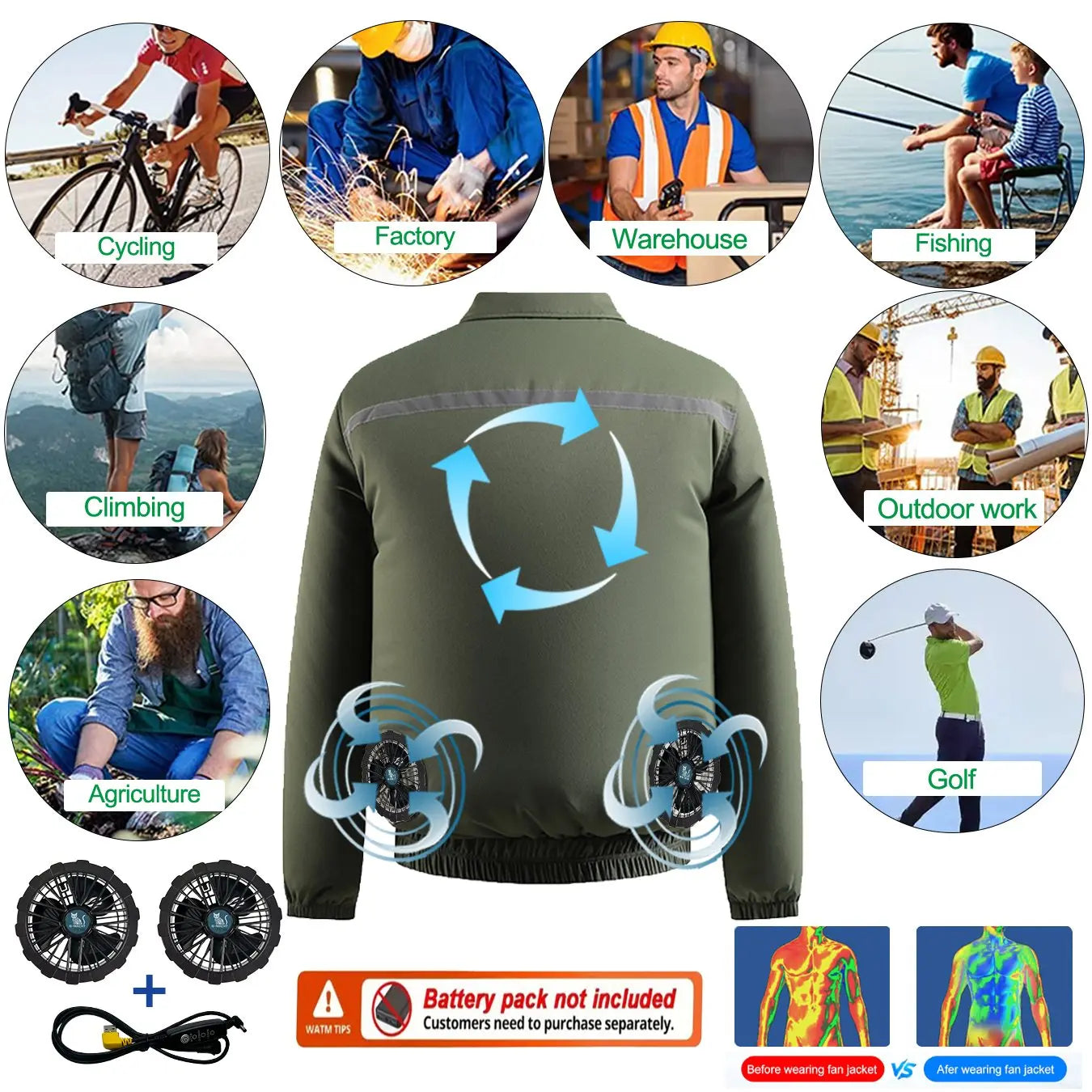 G-MACHT 4-Fan Cooling Jacket — Ultralight Air Conditioning Wear