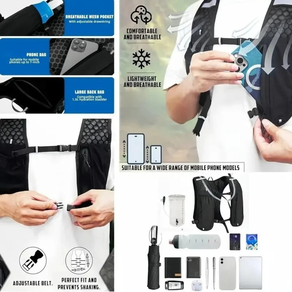 Running Hydration Vest — Breathable Backpack for Runs & Trails