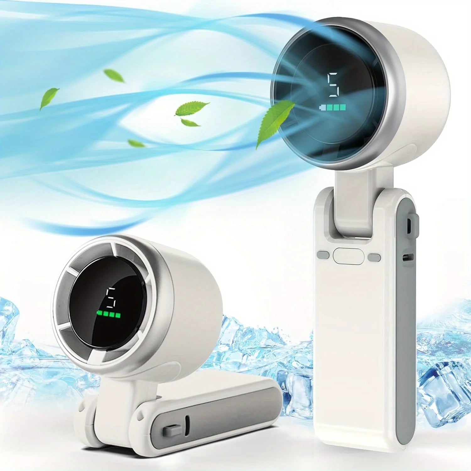 3-in-1 Portable Travel Fan — 5-Speed Rechargeable