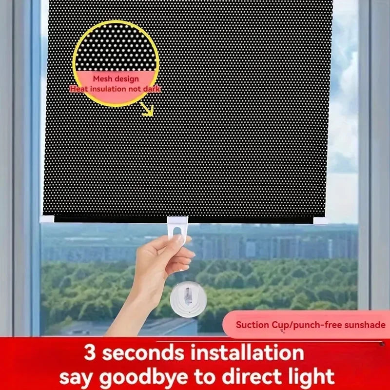 Suction Cup Telescopic Window Sunshade — Home Heat Insulation