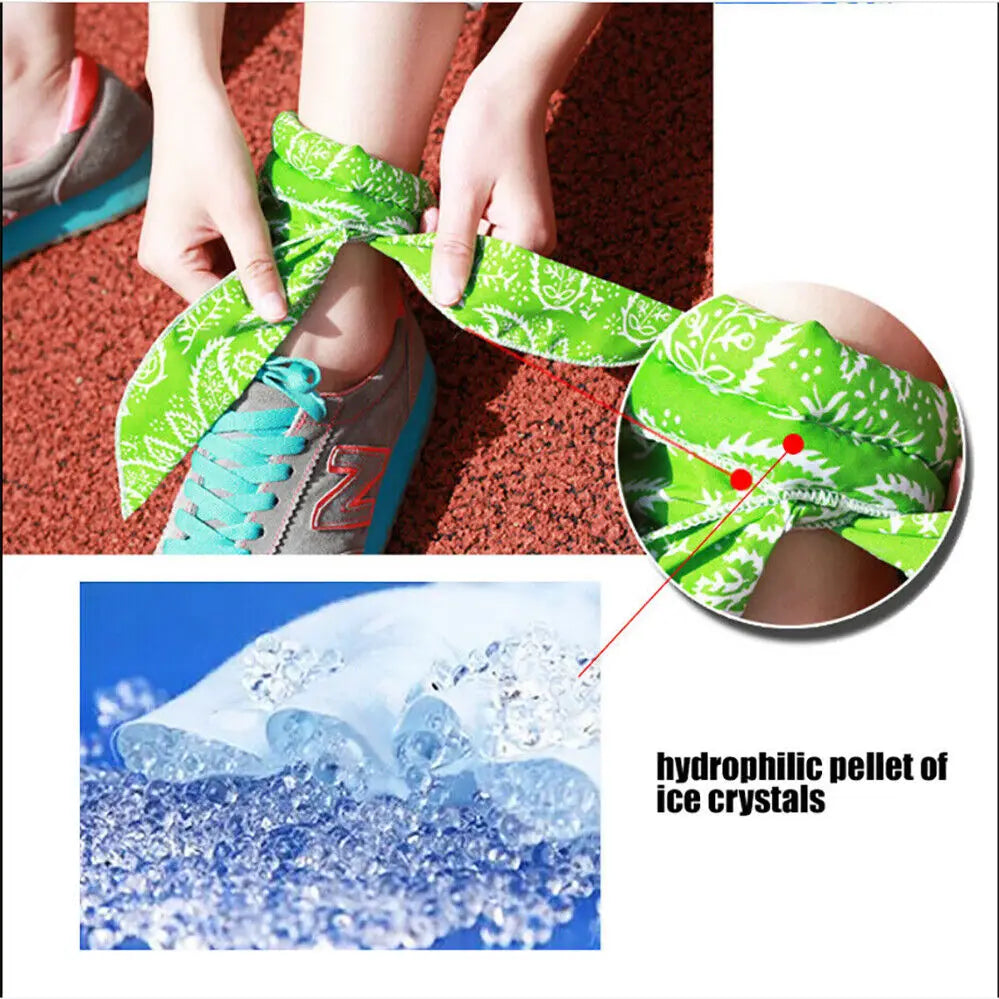 Ice Cooling Neck Wrap & Bandana — Multi-Use Sun Protection Scarf