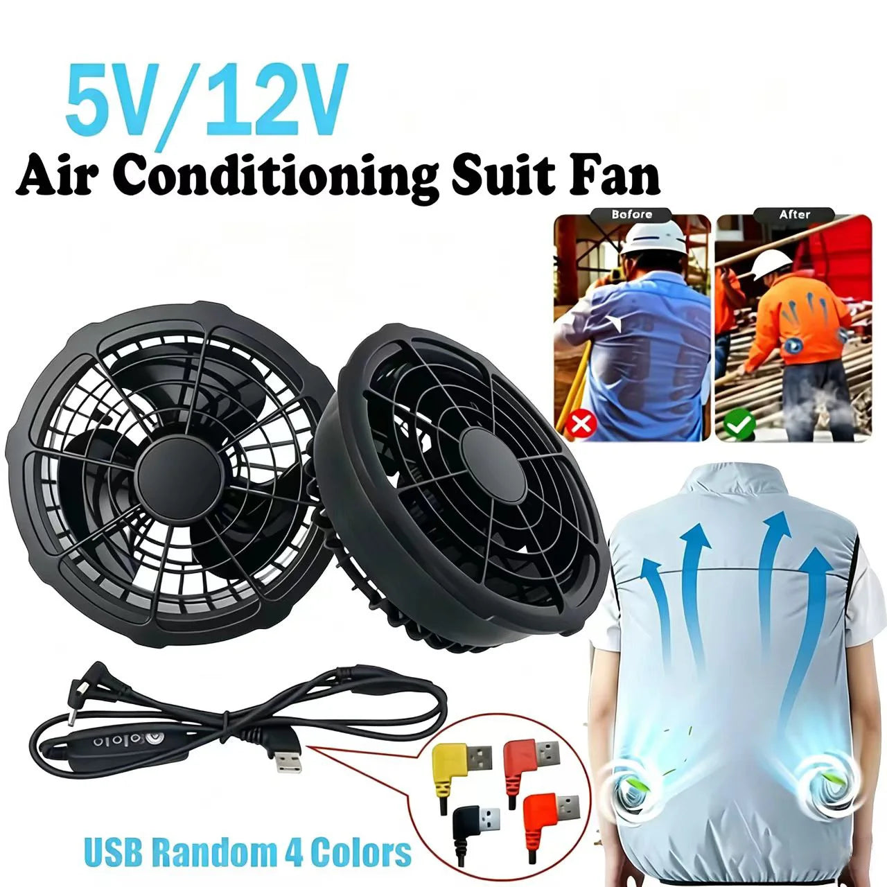 5V/12V Replacement Cooling Fan for Air Conditioning Vest
