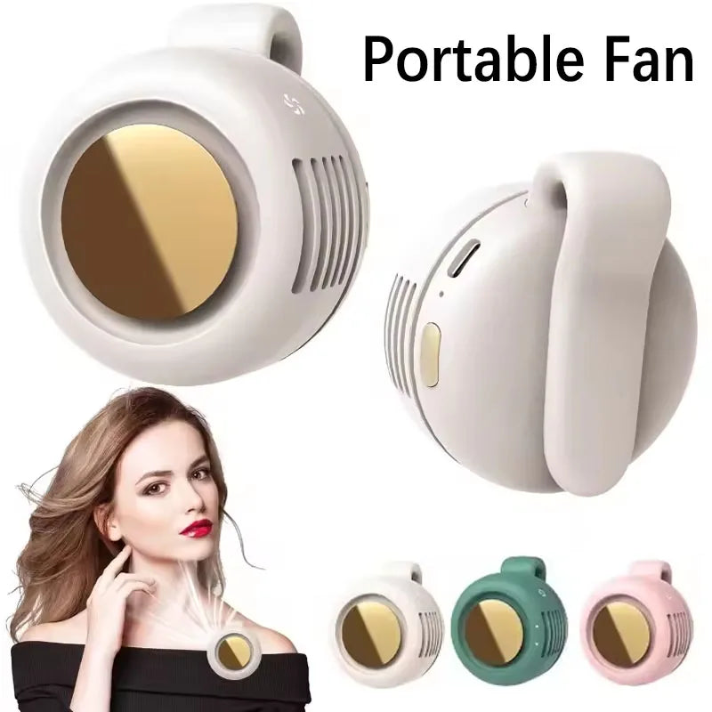360° Silent Waist Fan — 60-Blade Bladeless Cooling