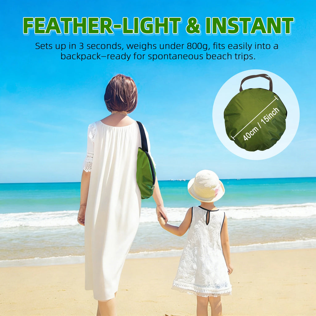 Pop-Up Beach Tent — Instant UV Shade Shelter