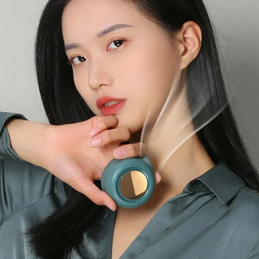 360° Silent Waist Fan — 60-Blade Bladeless Cooling