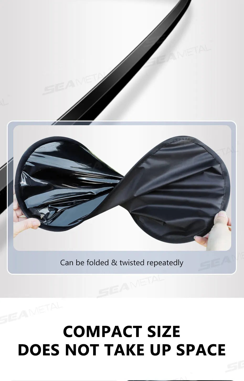 SEAMETAL Electrostatic Side Window Sunshade — 4-Layer UV Blocker